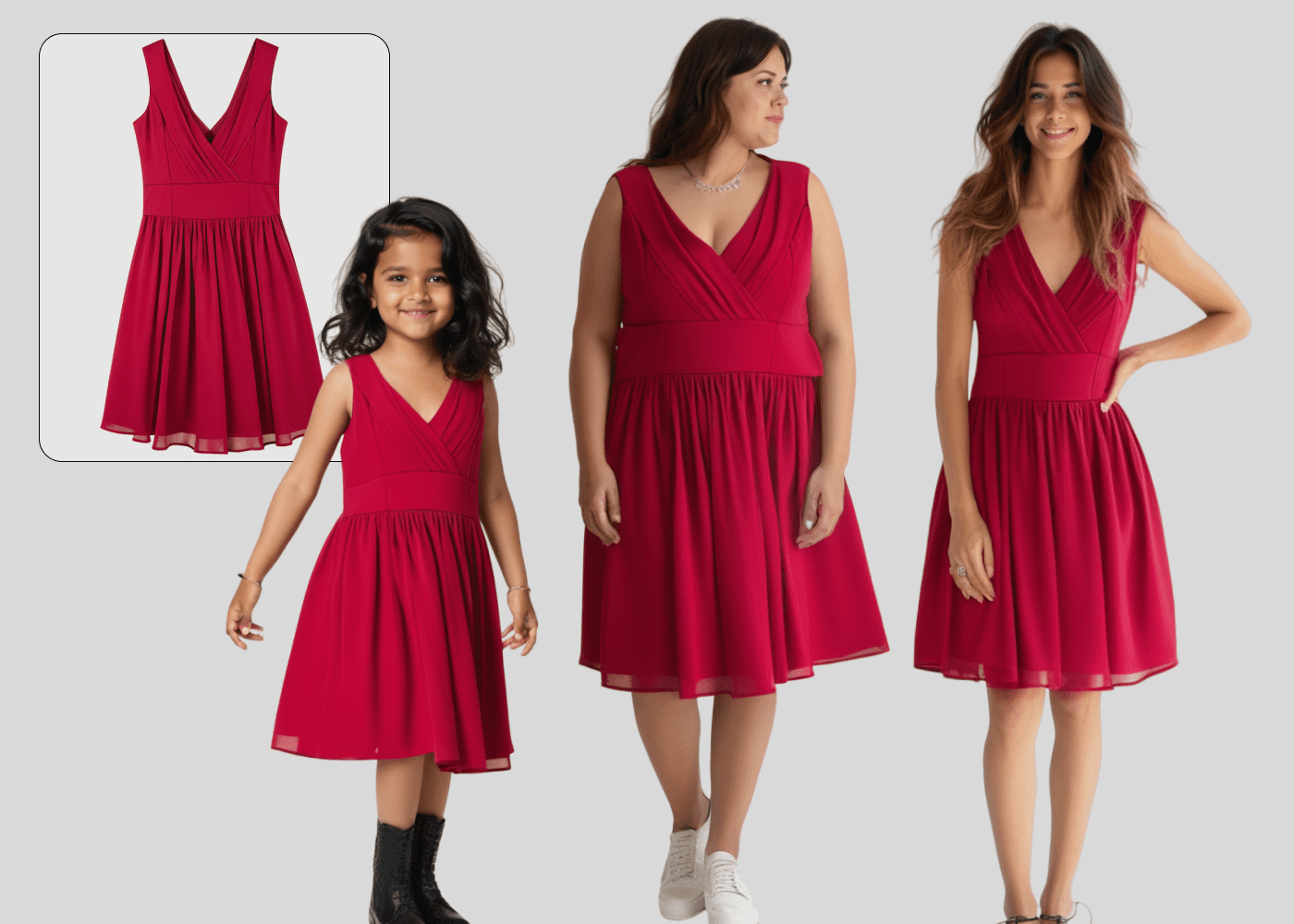 AI fashion models in diverse sizes